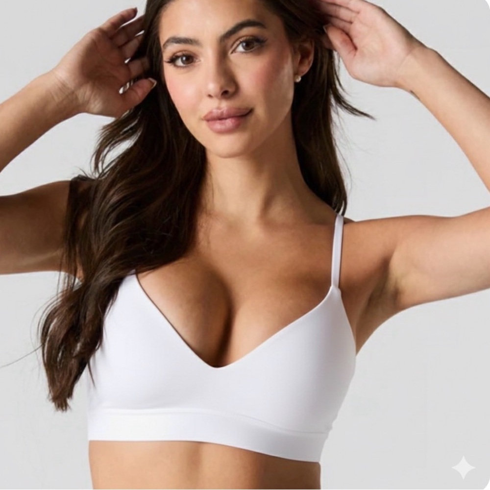 NWT 2 No-Show Push-Up Tank Bra - Wireless - White & Nude
